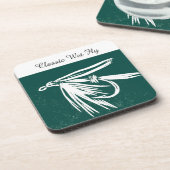 "Classic Nass Fly - Green" Foreut Fly Untersetzer (Linke Seite)