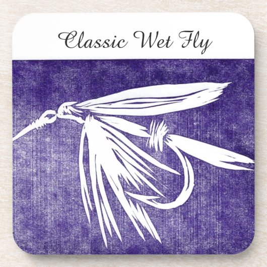 "Classic Nass Fly - Lila" Foreut Fly Untersetzer (Vorderseite)