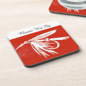 "Classic Nass Fly - Red" Foreut Fly Untersetzer (Linke Seite)