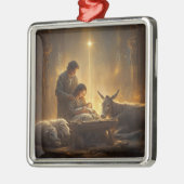 Classic Nativity Scene Christmas Ornament Aus Metall (Links)