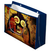 CLASSIC NATIVITY SCENE GIFT BAG FÜR CHRISTMAS GROßE GESCHENKTÜTE (Vorderseite Schrägansicht)