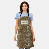 Classic Natural Leopard Muster Custom mit/ Name Schürze (Getragen)