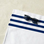 Classic Nautical Anchor Family Beach House Weiß Strandtuch (Beispiel)