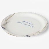 Classic Nautical Sailboat Birthday Pappteller (Schrägansicht)