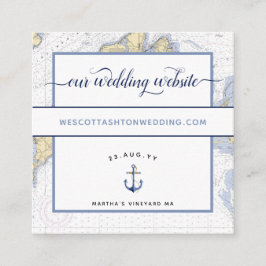 Classic Nautical Wedding Website Martha's Vineyard Begleitkarte