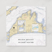 Classic Nautical Wedding Website Martha's Vineyard Begleitkarte (Rückseite)