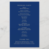 Classic Navy and Cream Elegant Wedding Program (Rückseite)