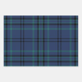 Classic Navy and Green Tartan Christmas Geschenkpapier Set (Vorderseite)