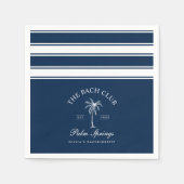 Classic Navy Beach Bachelorette Serviette (Vorderseite)