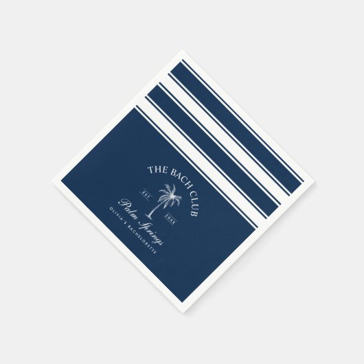 Classic Navy Beach Bachelorette Serviette (Ecke)