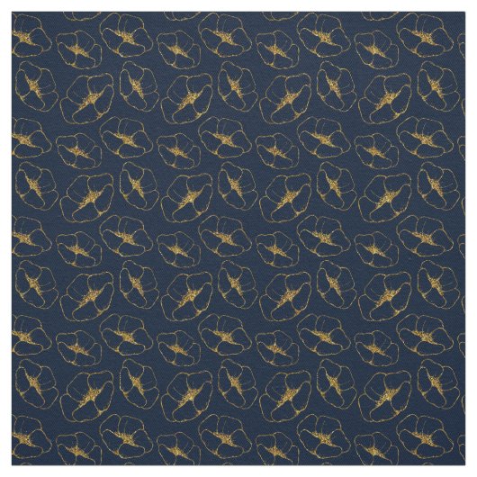 Classic Navy Blue and Gold Fabric Seamless Pattern Stoff (Muster)