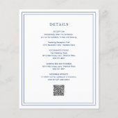 Classic Navy Blue Budget Einladung (Rückseite)