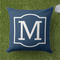 Classic Navy Blue Custom Monogram Letter