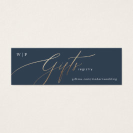 Classic Navy Blue Elegant White Gold Geschenk Reg