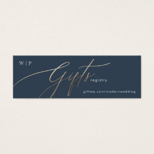 Classic Navy Blue Elegant White Gold Geschenk Reg