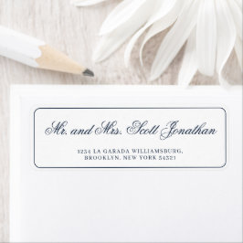 Classic Navy Blue Elegante Calligraphy Simple
