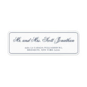 Classic Navy Blue Elegante Calligraphy Simple (Vorne)