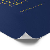 Classic Navy Blue | Gold Cards und Geschenke Custo Poster (Ecke)