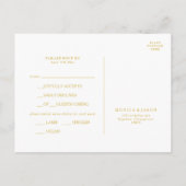 Classic Navy Blue | Gold Menu Choice UAWG Postcard Postkarte (Rückseite)