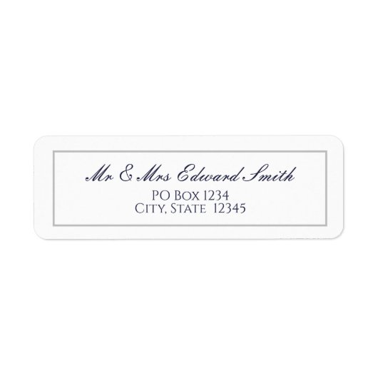 Classic Navy Blue mit Rücksendeadresse (Vorne)