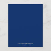 Classic Navy Blue Monogram Elegant Wedding Invite (Rückseite)