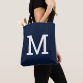 Classic Navy Blue Monogram Tote Bag Tasche (Von Nahem)