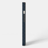 Classic Navy Blue Muster Custom Monogram iPhone 6 Hülle (Linke Seite)