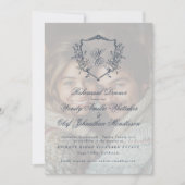 Classic Navy Blue Overlay Foto Probe Dinner Einladung (Vorderseite)