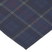 Classic Navy Blue Plaid Christmas Kurzer Tischläufer (Ecke)