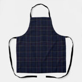 Classic Navy Blue Plaid Christmas Schürze (Vorderseite)