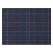 Classic Navy Blue Plaid Christmas Tischdecke (Vorderseite (Horizontal))