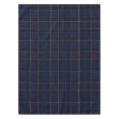 Classic Navy Blue Plaid Christmas Tischdecke (Vorderseite)