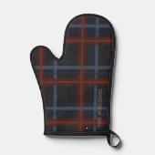 Classic Navy Blue Plaid Pattern Ofenhandschuh (Vorderseite)