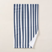 Classic Navy Blue Stripes | Timeless Nautical Badhandtuch Set (Handtuch)