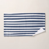 Classic Navy Blue Stripes | Timeless Nautical Badhandtuch Set (Handtuch)