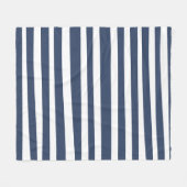 Classic Navy Blue Stripes | Timeless Nautical  Fleecedecke (Vorderseite (Horizontal))