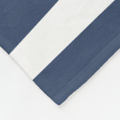 Classic Navy Blue Stripes | Timeless Nautical  Fleecedecke (Ecke)