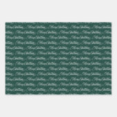 Classic Navy Blue Tartan Kariert Frohe Weihnachten Geschenkpapier Set (Vorderseite 3)