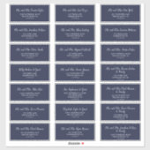 Classic Navy Blue Wedding Guest Address Labels (Blatt)
