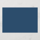 Classic Navy Border Personalized Script Mitteilungskarte (Rückseite)