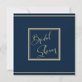 Classic Navy & Gold - Bridal Shower Einladung (Rückseite)