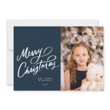 Classic Navy Hand Briefe frohe Weihnachten