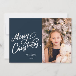 Classic Navy Hand Briefe frohe Weihnachten