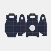 Classic Navy Tartan Plaid Holiday Cookie Geschenkschachtel (Ungefaltet)