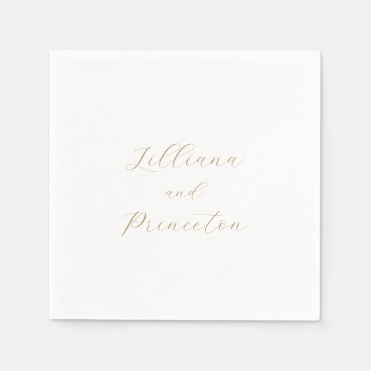 Classic Neutral Elegant Wedding Serviette (Vorderseite)