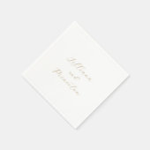 Classic Neutral Elegant Wedding Serviette (Ecke)