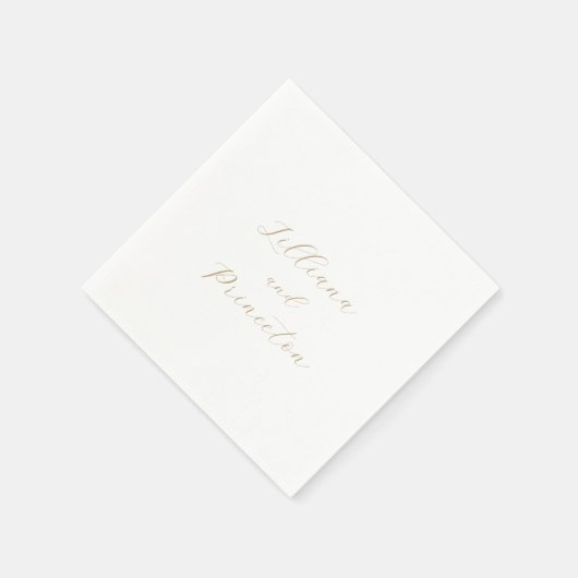 Classic Neutral Elegant Wedding Serviette (Ecke)