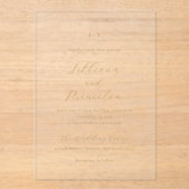 Classic Neutral Monogram Elegant Wedding Acryleinladungen (Vorderseite)
