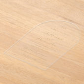 Classic Neutral Monogram Elegant Wedding Acryleinladungen (Ablage )