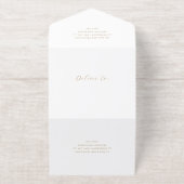 Classic Neutral Monogram Elegant Wedding All-in-One-Einladung (Außenseite)